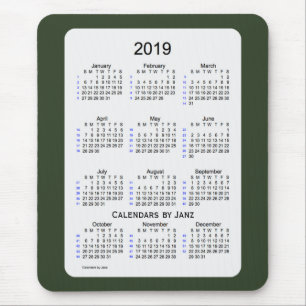 Grönt 2019 röker den 52 vecka kalendern vid Janz Musmatta