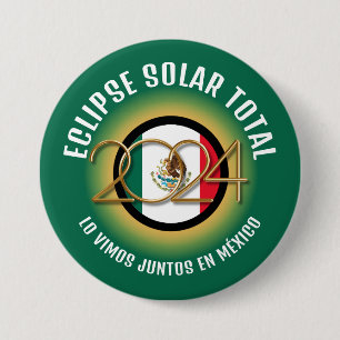Grönt 2024 TOTAL SOLAR ECLIPSE Mexiko Knapp