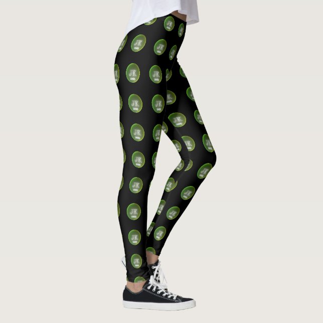 Grönt 2025 Logotyp Leggings Mönster Design (Höger)