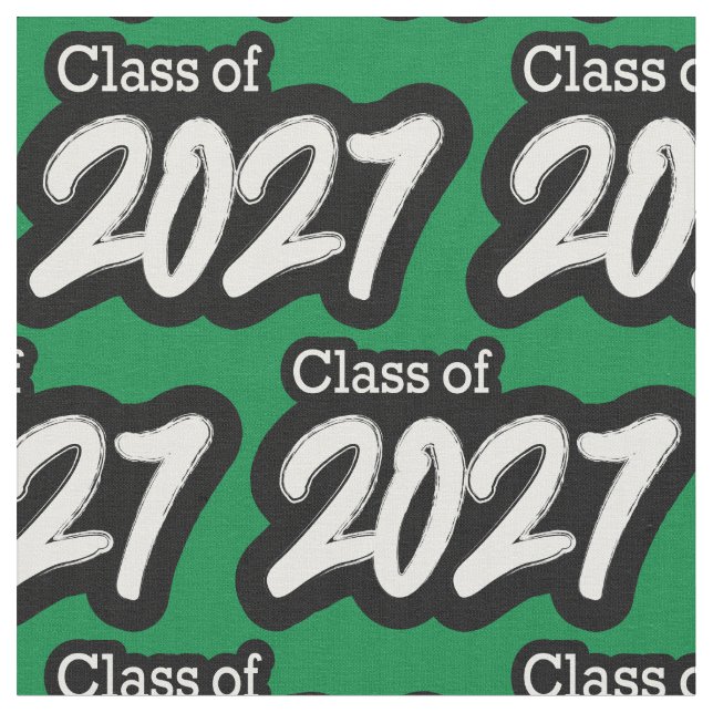 Grönt 2027 års penselklass med fetstil tyg (Närbild)