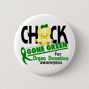 Grönt 2 för organdonationchick väck knapp