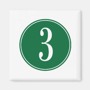 Grönt #3 cirklar magnet