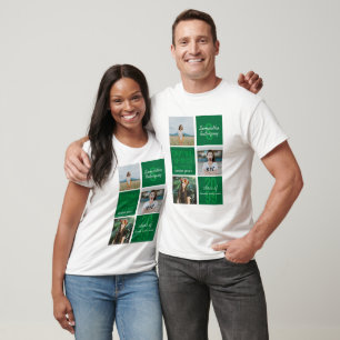 Grönt 3-fotopatrutor för Roligt, klass år T Shirt