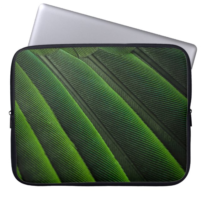 Grönt 3D tapet Laptop Fodral (Framsidan)