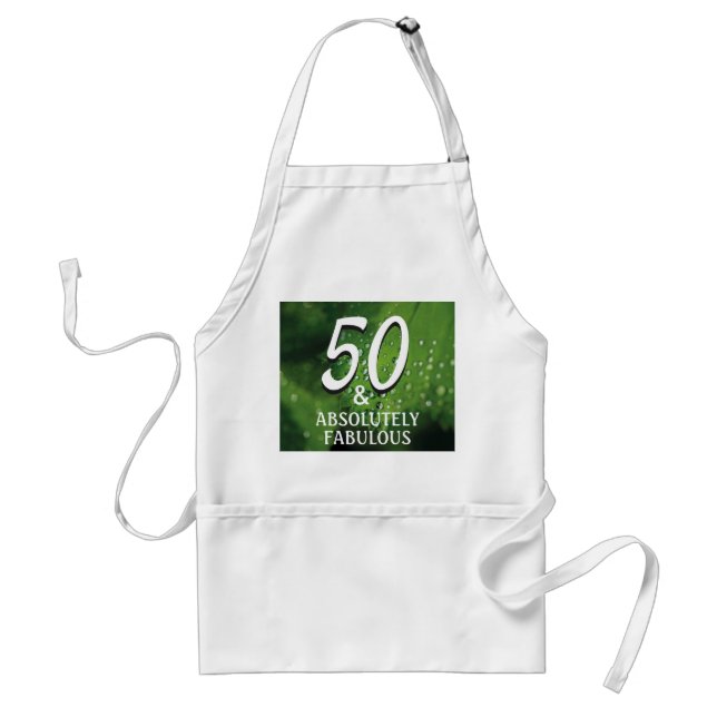 Grönt 50 | Absolut Fabulous Birthday Apron Förkläde (Framsidan)