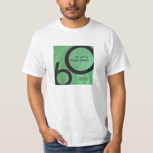 Grönt 60 Födelsedag per år T-shirt (Framsida)