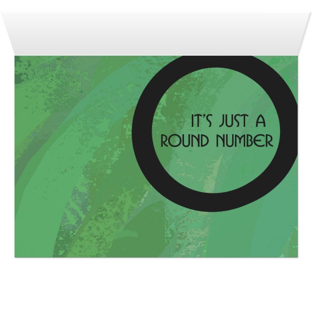 Grönt 70 Födelsedag per år Hälsningskort (Insidan Horizontal (UnderSidan))