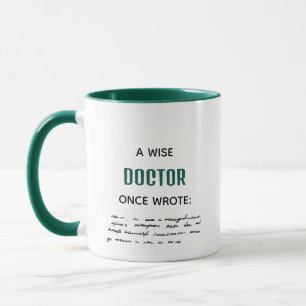Grönt A Wise Doktor Gång Wrote Funny Novelty Mugg