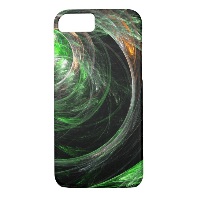 Grönt Abstrakt Art för värld runt Case-Mate iPhone Skal (Baksida)