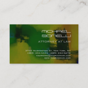 Grönt Abstrakt Attorney at Law Affärskort Visitkort