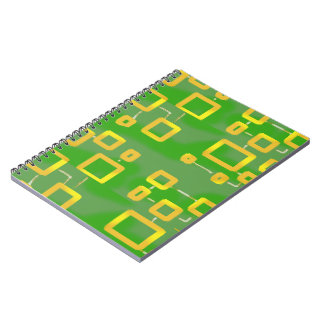 Grönt Abstrakt Geometric Spiral fotopatbook Anteckningsbok