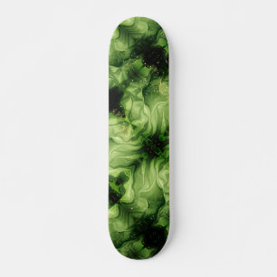 Grönt Abstrakt Swirl Mini Skateboard Bräda 18,5 Cm