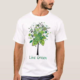 Grönt abstrakt träd tee
