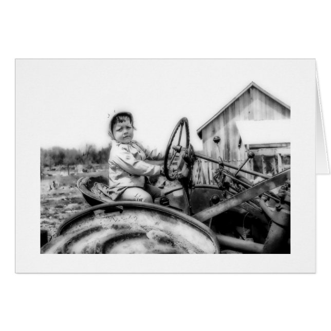 Grönt Acres-kort Hälsningskort (Framsidan Horizontal)