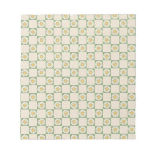 Grönt Aestesisk solrossolja Y2K Mönster Anteckningsblock