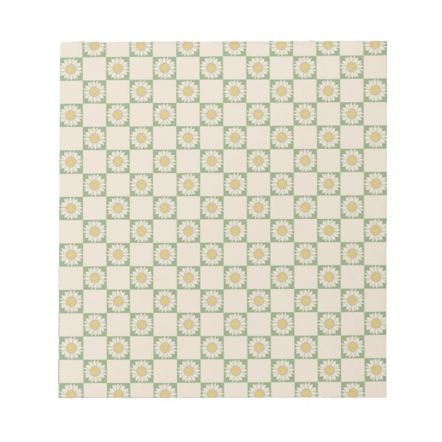 Grönt Aestesisk solrossolja Y2K Mönster Anteckningsblock (Framsida)