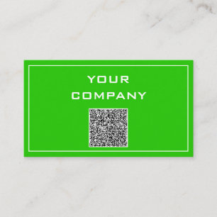 Grönt Affärskort din egen konstruktion med QR-kod Visitkort