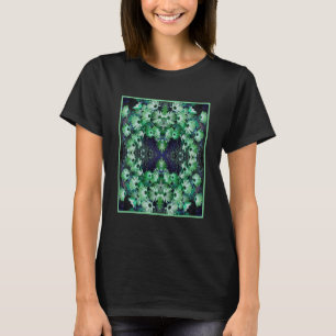 Grönt African Daisy Flowers Abstrakt T Shirt