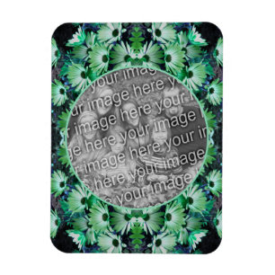 Grönt African Daisy Flowers Ram Lägg till ditt fot Magnet