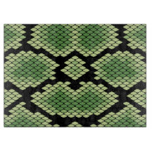 Grönt African Wildlife Snake Animal Print Mönster