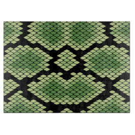 Grönt African Wildlife Snake Animal Print Mönster