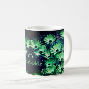 Grönt Afrikas Daisy Flower Art Personlig Kaffemugg