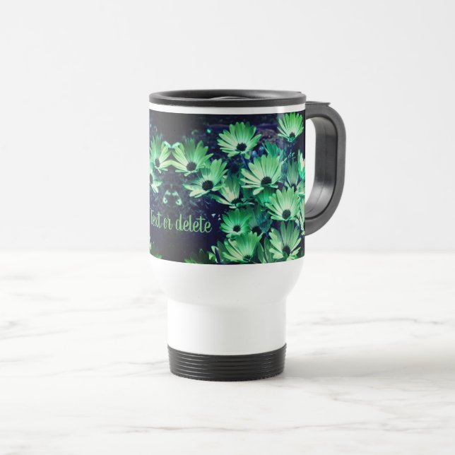 Grönt Afrikas Daisy Flower Art Personlig Resemugg (Framsida höger)