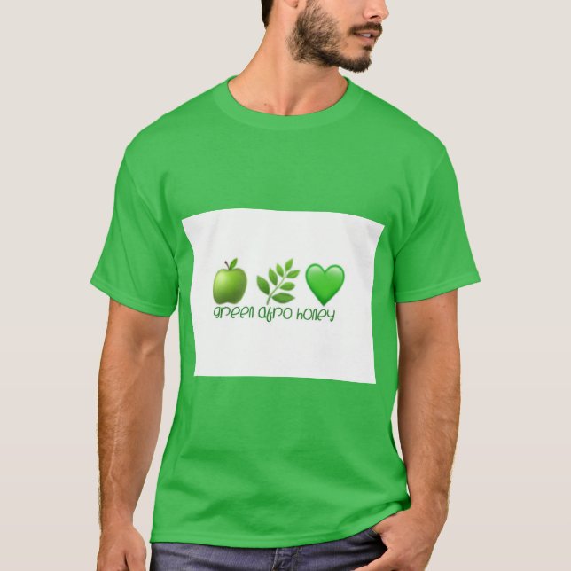 Grönt Afro Honung Shirt 3 T (Framsida)