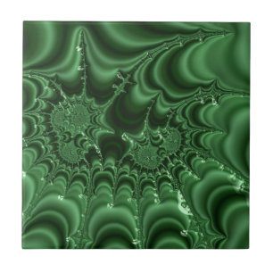 Grönt Agate Gemstone Abstrakt Art. Kakelplatta