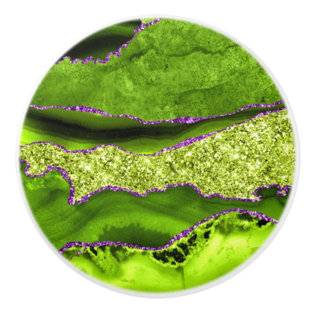 Grönt Agate Knopp (Framsidan)