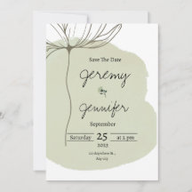 Grönt akvarismålade porträtt minimalistiskt Enkelt