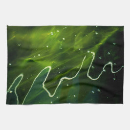Grönt Algae och Vatten ktcnm Kökshandduk