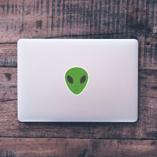 Grönt Alien-Anpassningsbar-Klipp ut-klistret Klistermärken