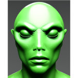 Grönt Alien Ansikte Science fiction T-Shirt<br><div class="desc">Grönt Alien Ansikte T-Shirt Alien Space Futuristiska Snygg färg Realistic Art</div>