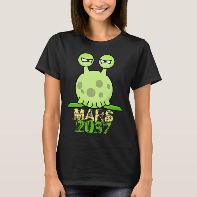 Grönt Alien Creature T-Shirt (Framsida)