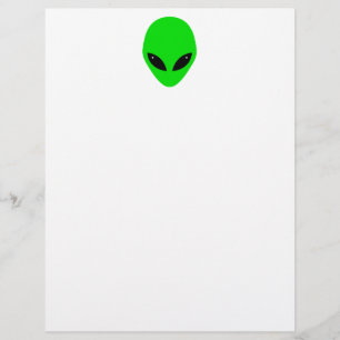 Grönt Alien Head