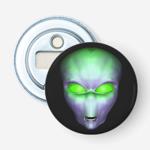 Grönt Alien Head Flasköppnare
