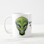 Grönt Alien Head Kaffemugg<br><div class="desc">Börja din dag med lite energi från utlandet. Den här roligten kaffet mugg har en grum grönt främmande huvud och den lekande bildtexten "Ångra mig, men första kaffet". Perfekt för både sci-fi älskare och koffeinentusiaster, i mugg kommer humor och intergalaktiska virus till din morgonbrygga. Vare sig du är upptagen på...</div>