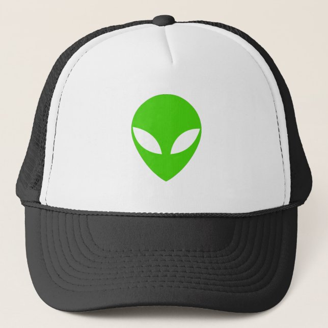 Grönt Alien Head Keps (Framsida)