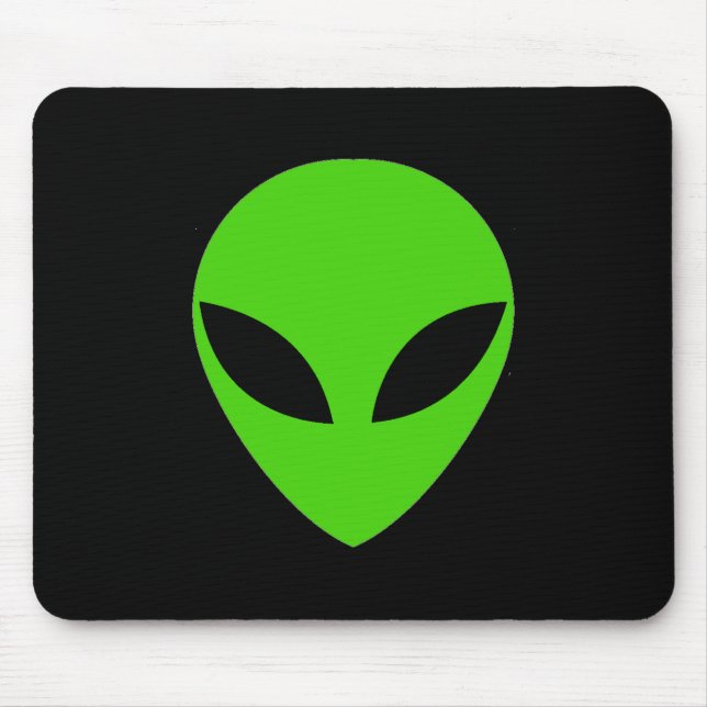Grönt Alien Head Musmatta (Framsidan)
