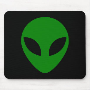 Grönt Alien Head Musmatta