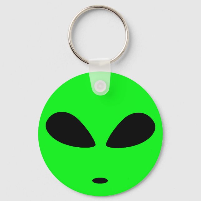 GRÖNT ALIEN HEAD NYCKELRING (Framsida)