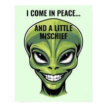 Grönt Alien Head