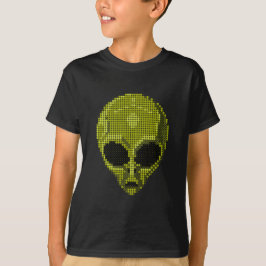 Grönt Alien Head T-Shirt