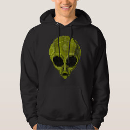 Grönt Alien Head T-Shirt Hoodie