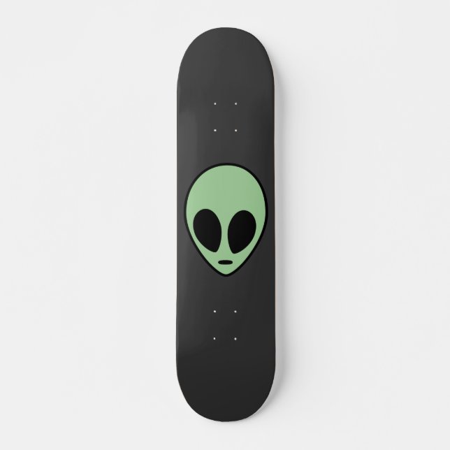 Grönt Alien Mini Skateboard Bräda 18,5 Cm (Framsida)