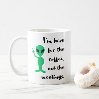 Grönt Alien och Lung Office Quote for Work Gift Kaffemugg