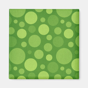 Grönt Alien Polka-bubbelpunkter Magnet