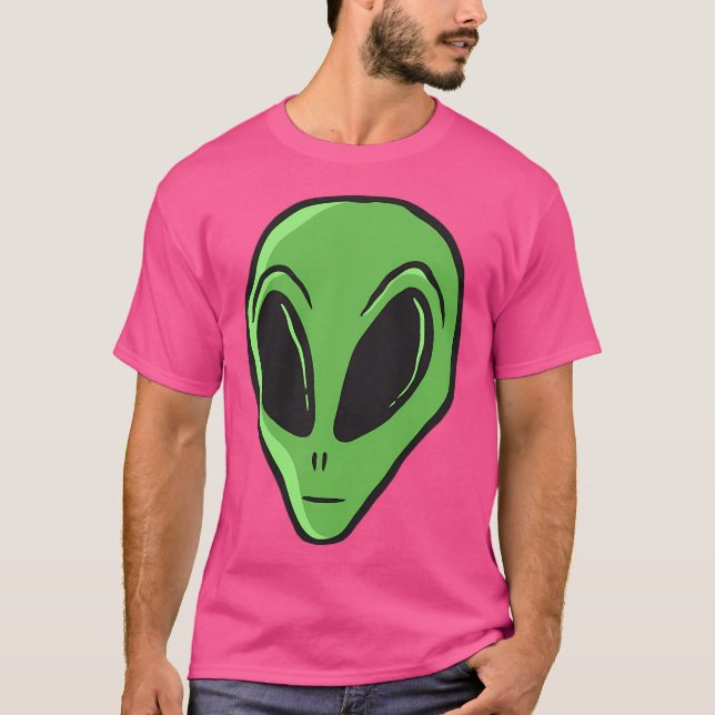 Grönt Alien T Shirt (Framsida)
