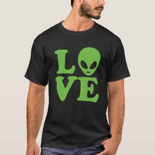 Grönt Alien T Shirt
